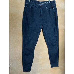 Signature Levi Strauss High-Rise Skinny Jeans Dark Wash Denim size 18